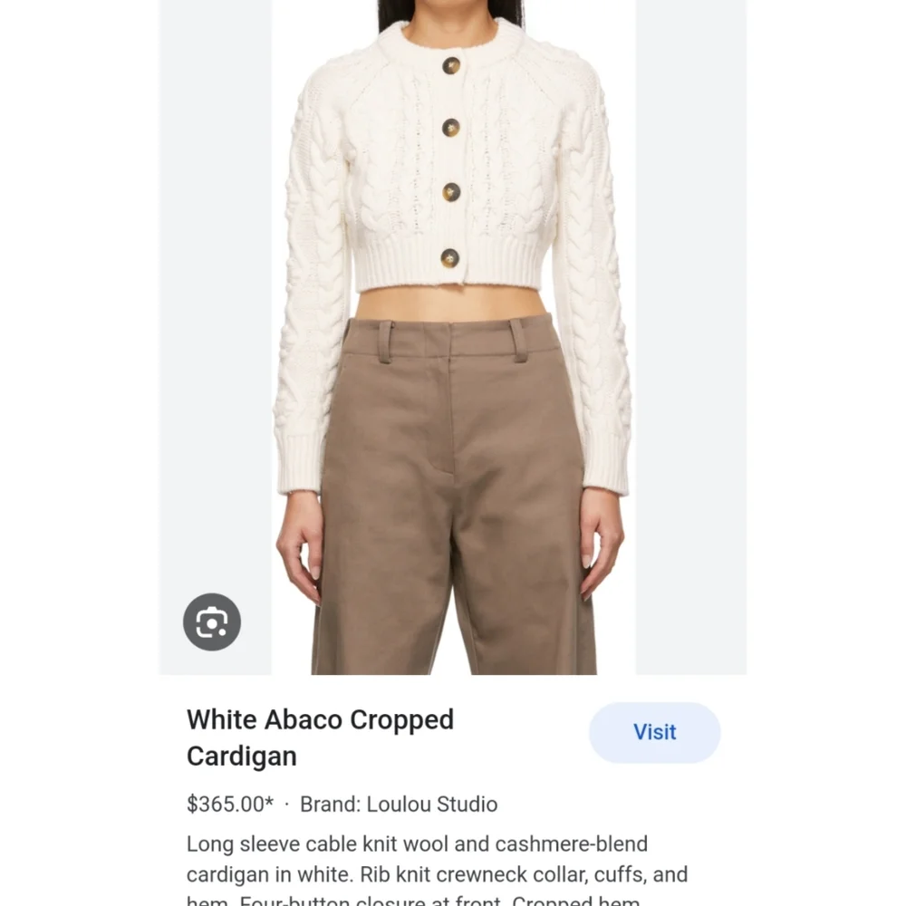 Loulou studio cropped cardigan - Picture 4 of 13